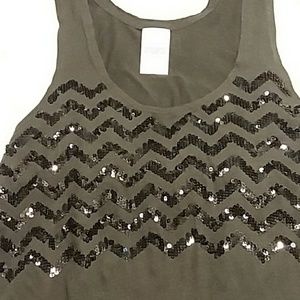 Striped sequence tank top
